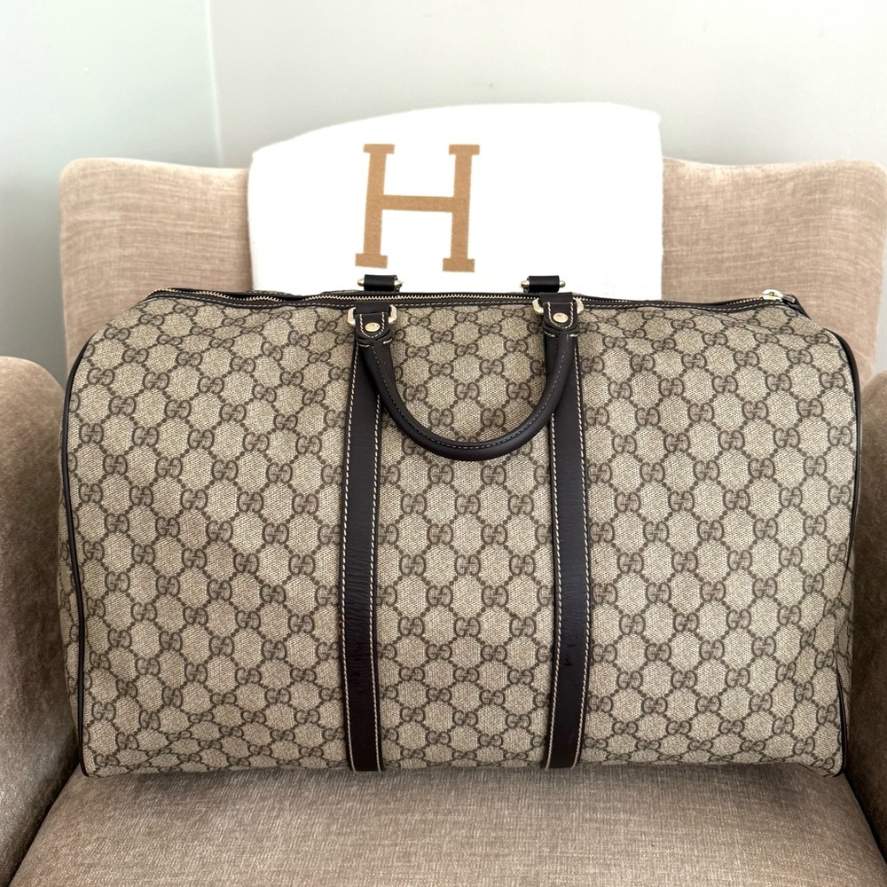 Authentic Gucci GG Supreme Canvas Duffel Bag Boston bag unisex - Picture 8 of 16
